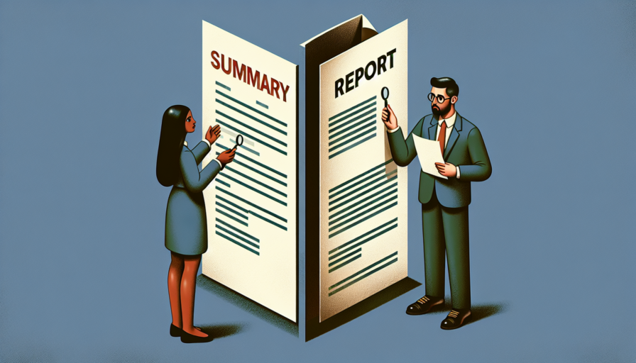 Cuál es la diferencia entre un resumen y un reporte